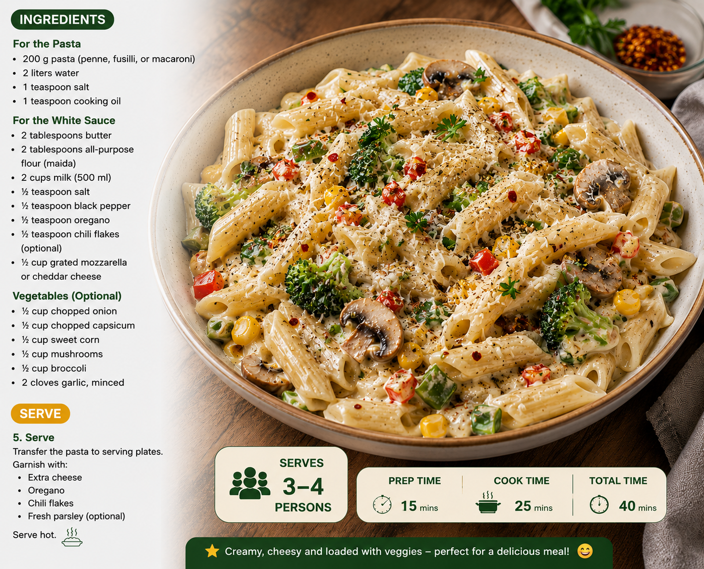a white sauce pasta photo