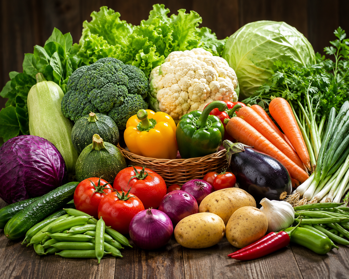 a picture of vegetables